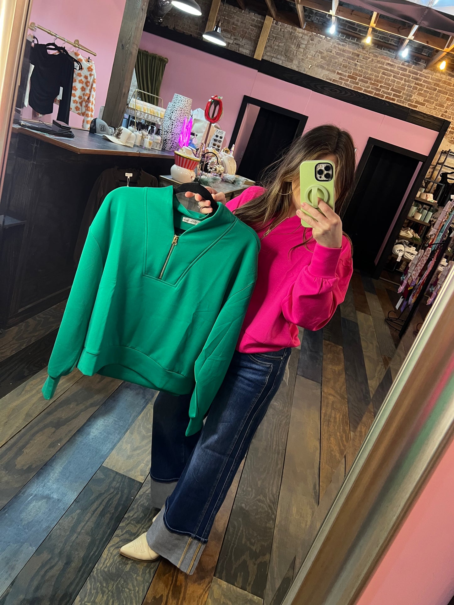 Scuba half zip pullover