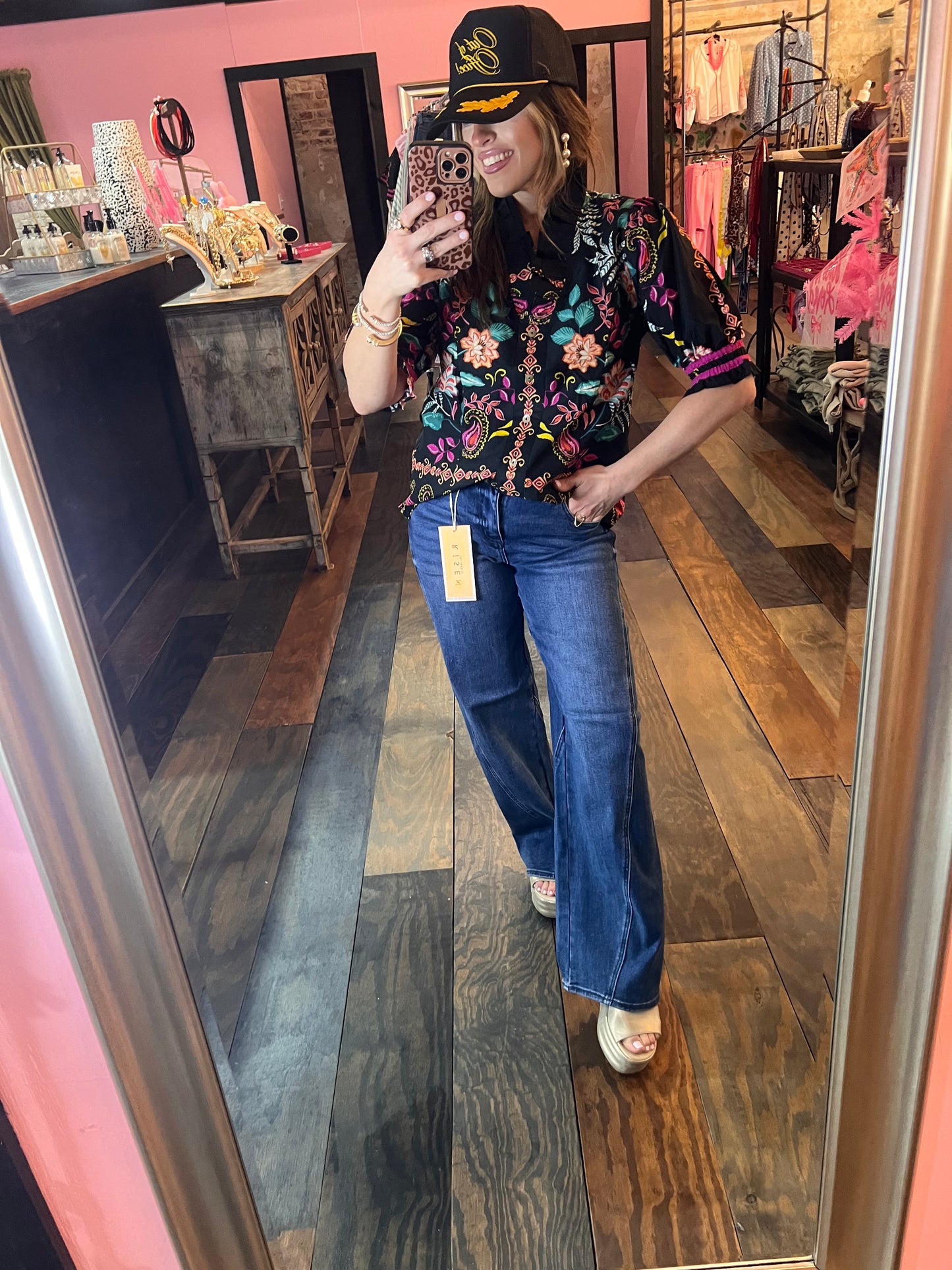 DARK SLOUCHY BARREL JEAN
