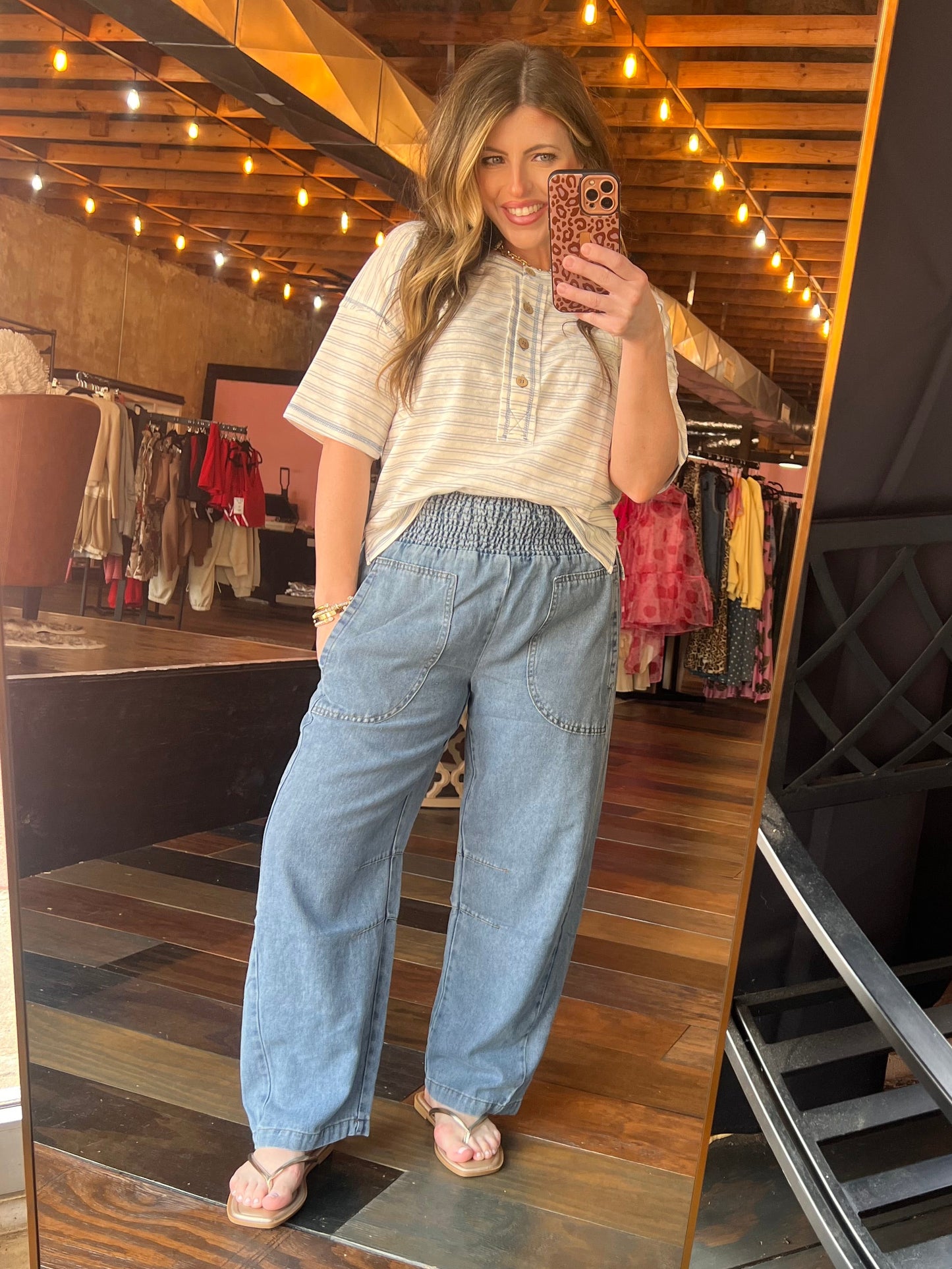 HENLEY BOXY KNIT TOP