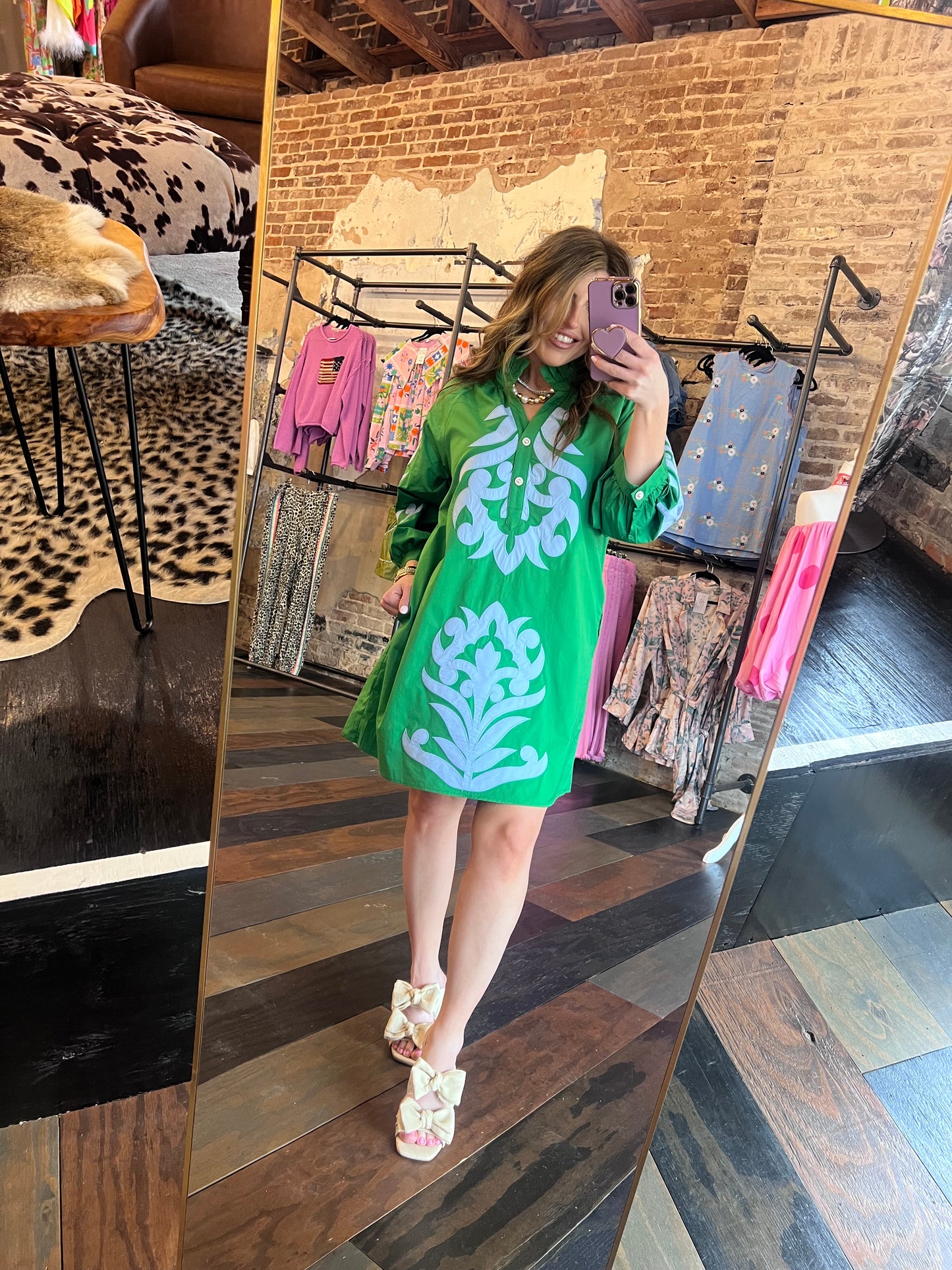 KELLY GREEN MINI DRESS