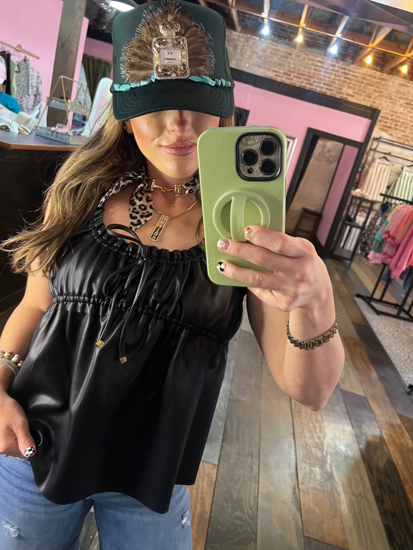 LEATHER TANK TOP