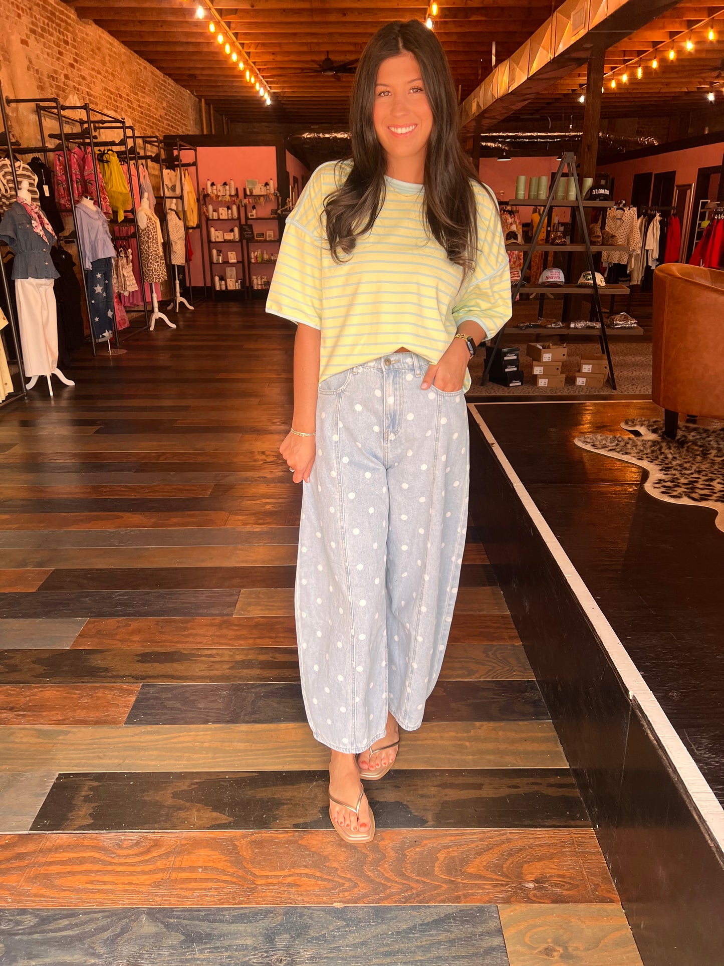 MINT/BLUE RELAXED TEE