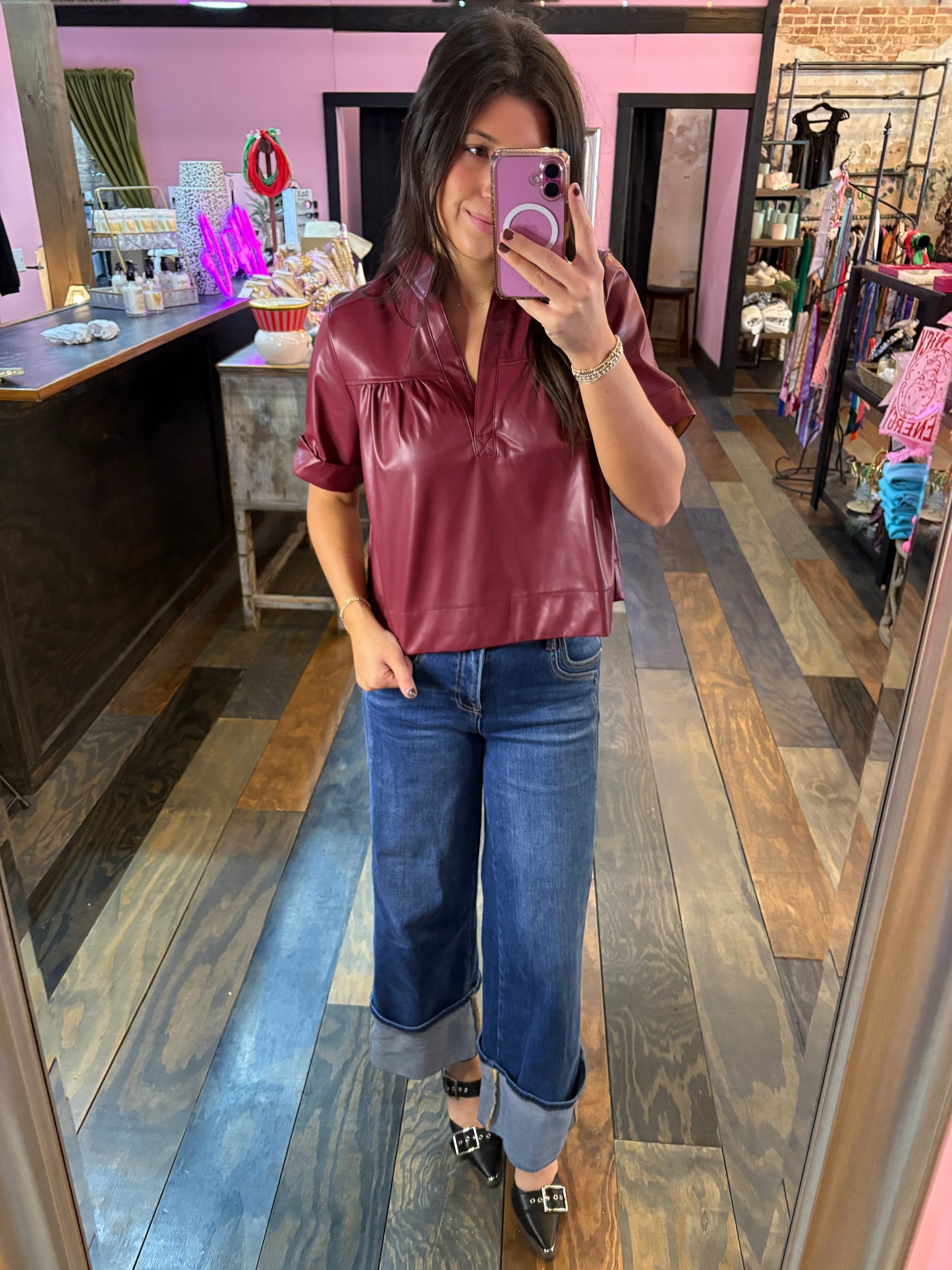 SHORT SLEEVE SWING TOP