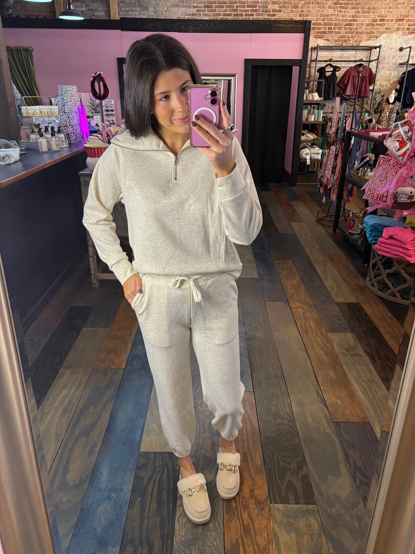 Scuba half zip sweatshirts & joggers set