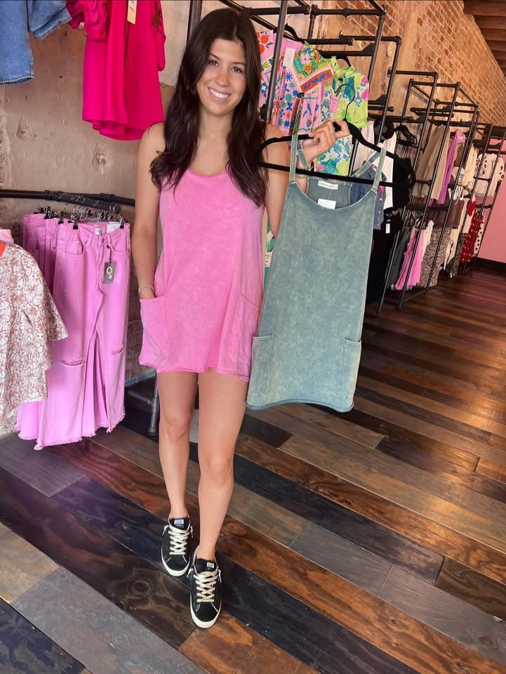ROMPER LINED MINI DRESS
