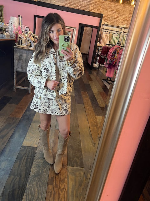 WESTERN DESERT PRINT SKORT