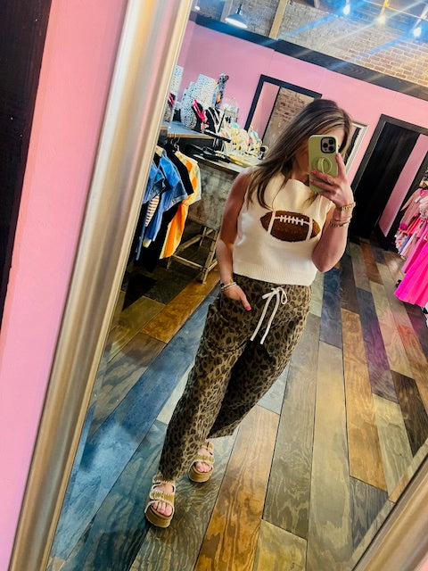 ENTRO LEOPARD CARGO PANTS