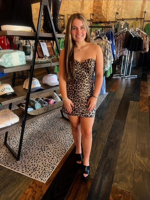 CHEETAH COCKTAIL DRESS