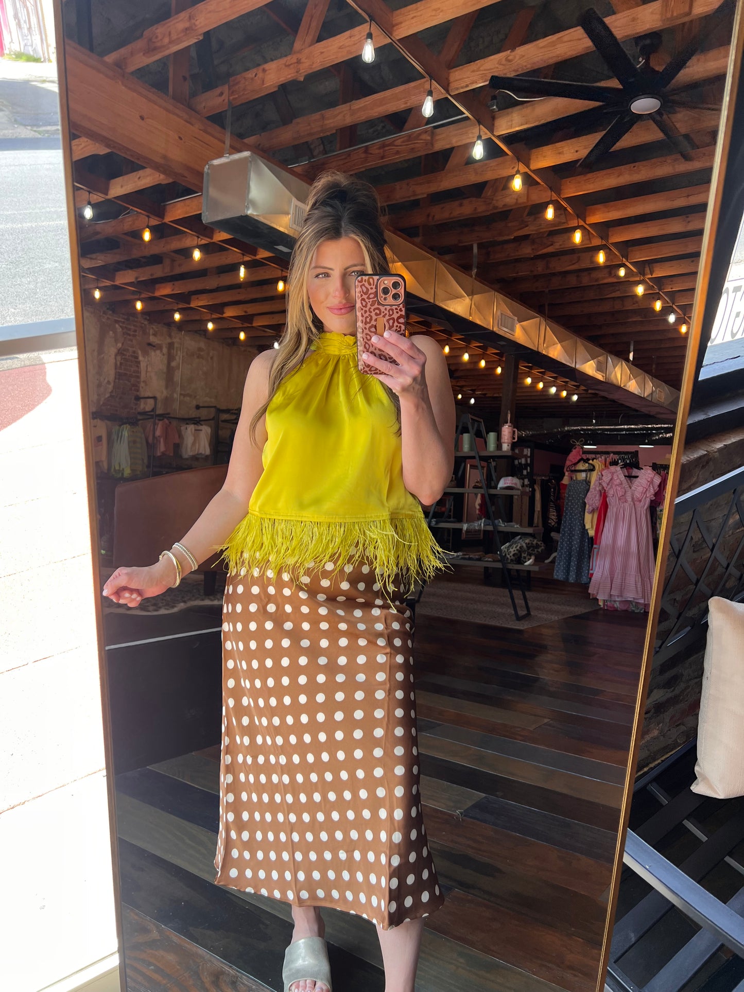 POLKADOT MIDI SKIRT