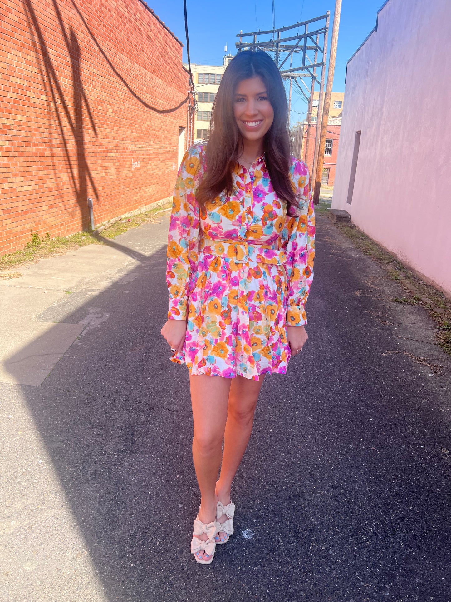 Floral Belted Dress