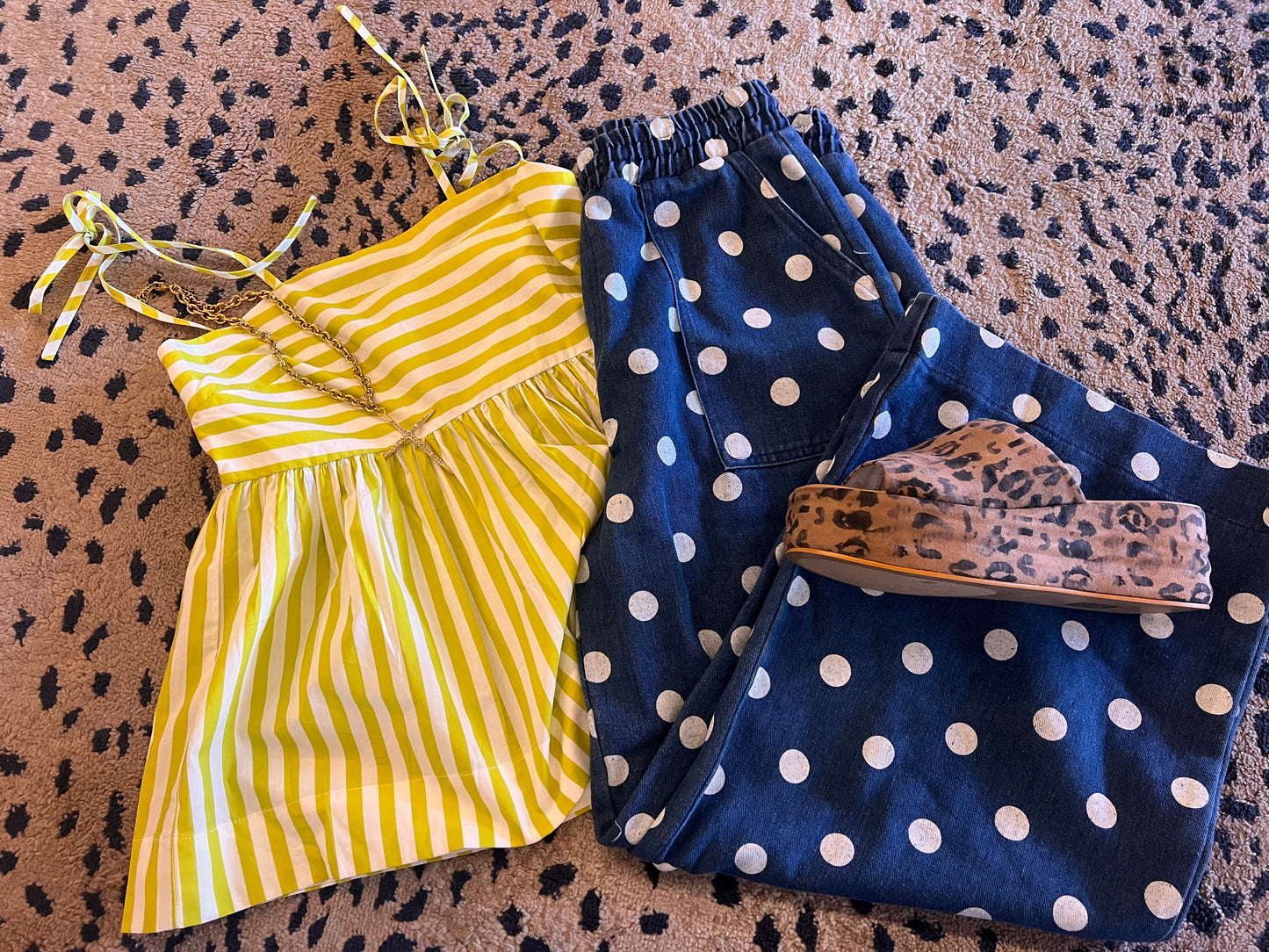 POLKADOT WIDE LEG PANTS