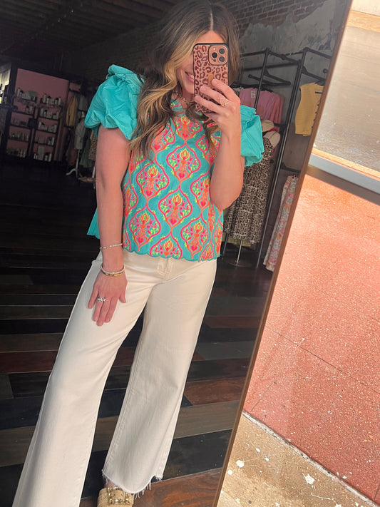 Coastal Confetti Top
