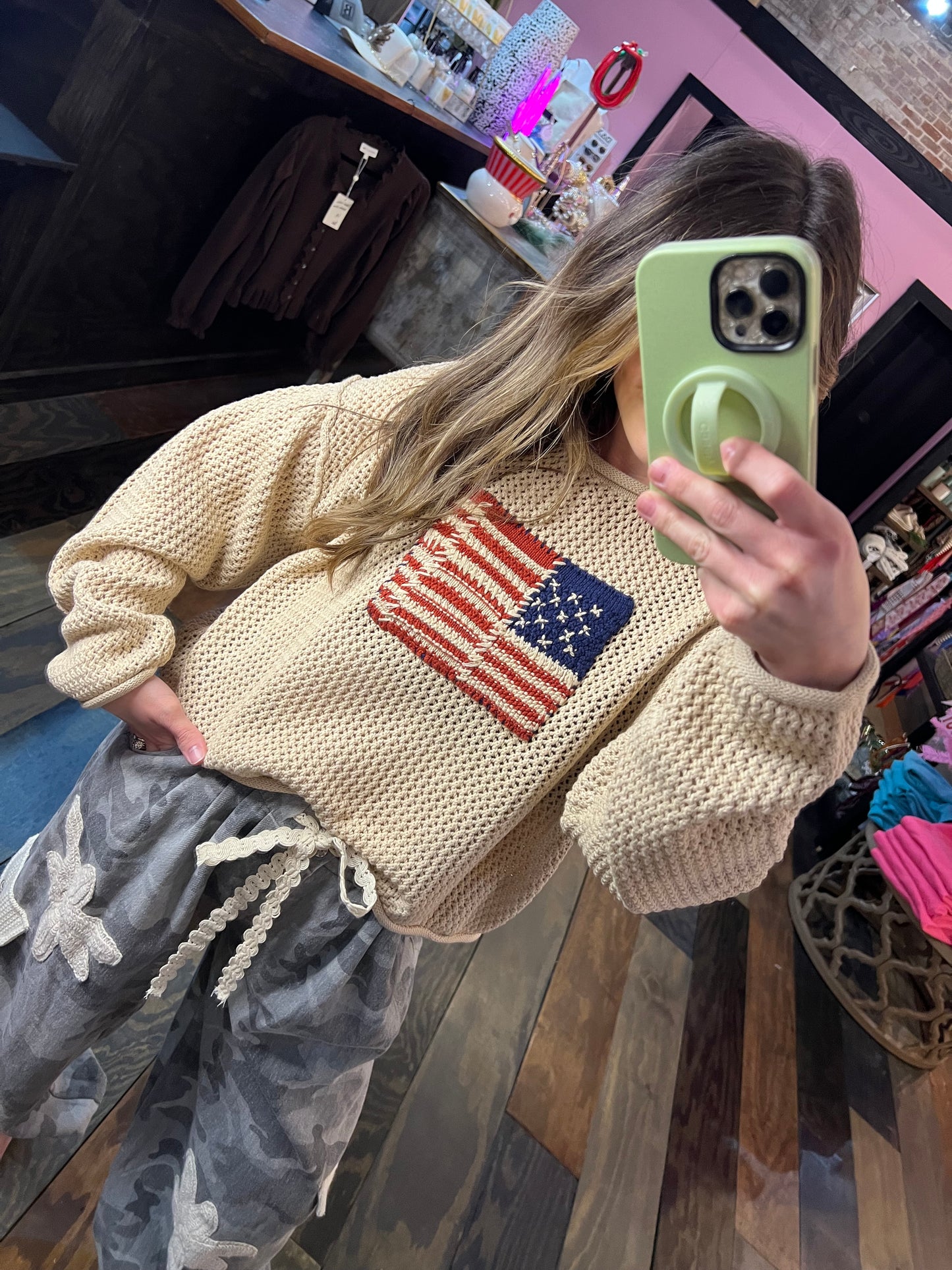 FLAG KNIT SWEATER