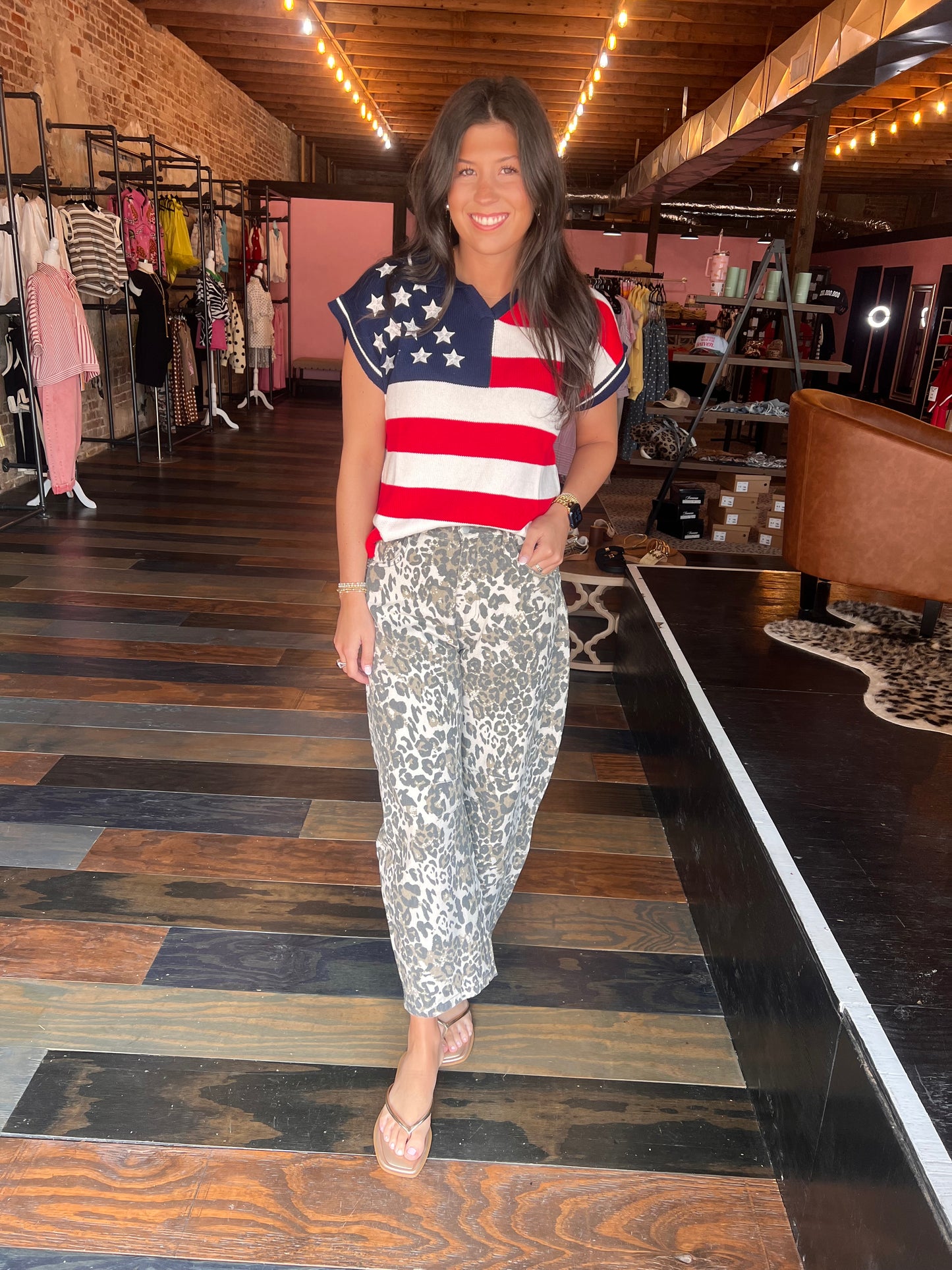 AMERICANA COLLARD TOP