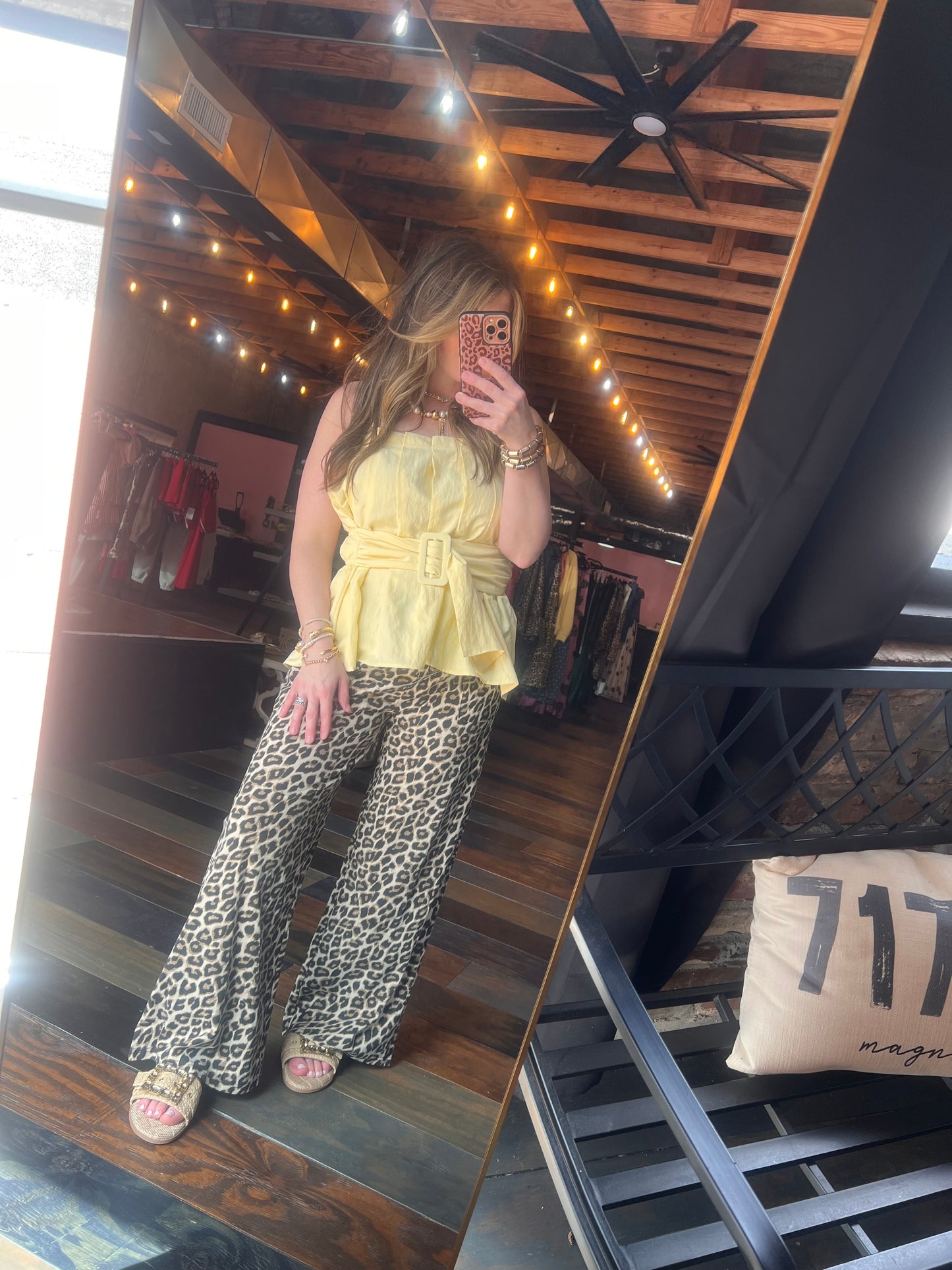 LEOPARD DRAW STRING PANTS