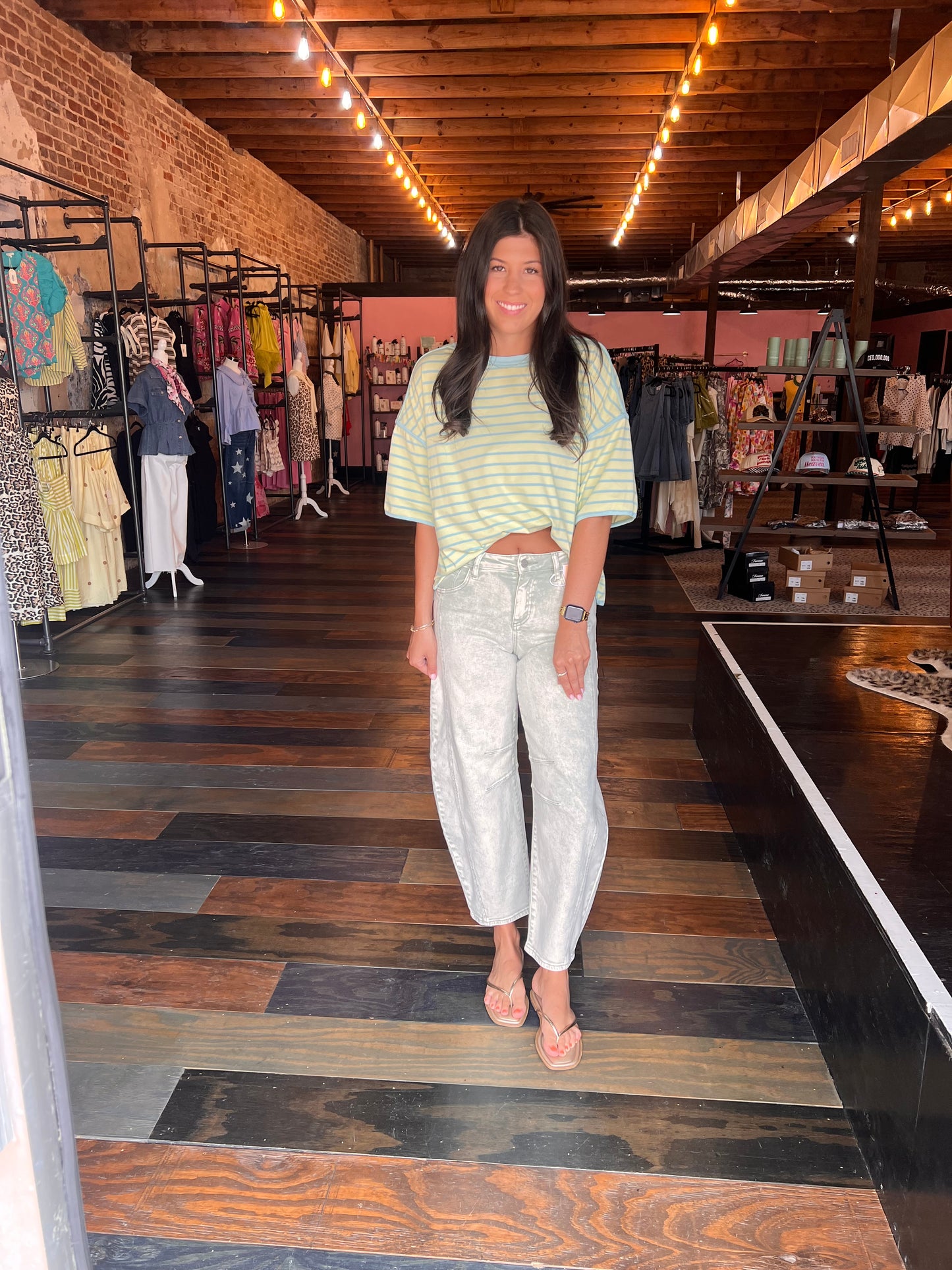 MINT/BLUE RELAXED TEE