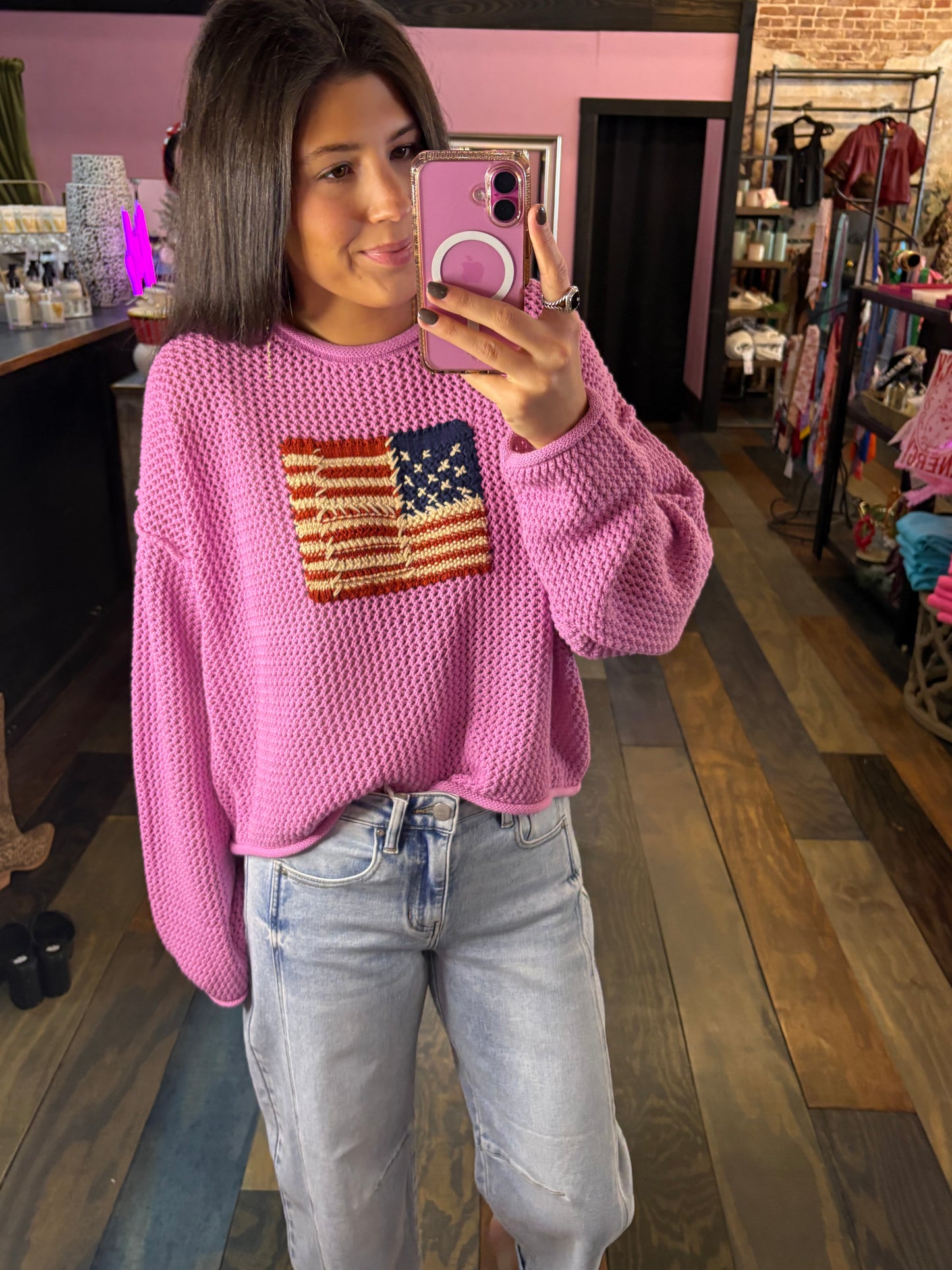 FLAG KNIT SWEATER