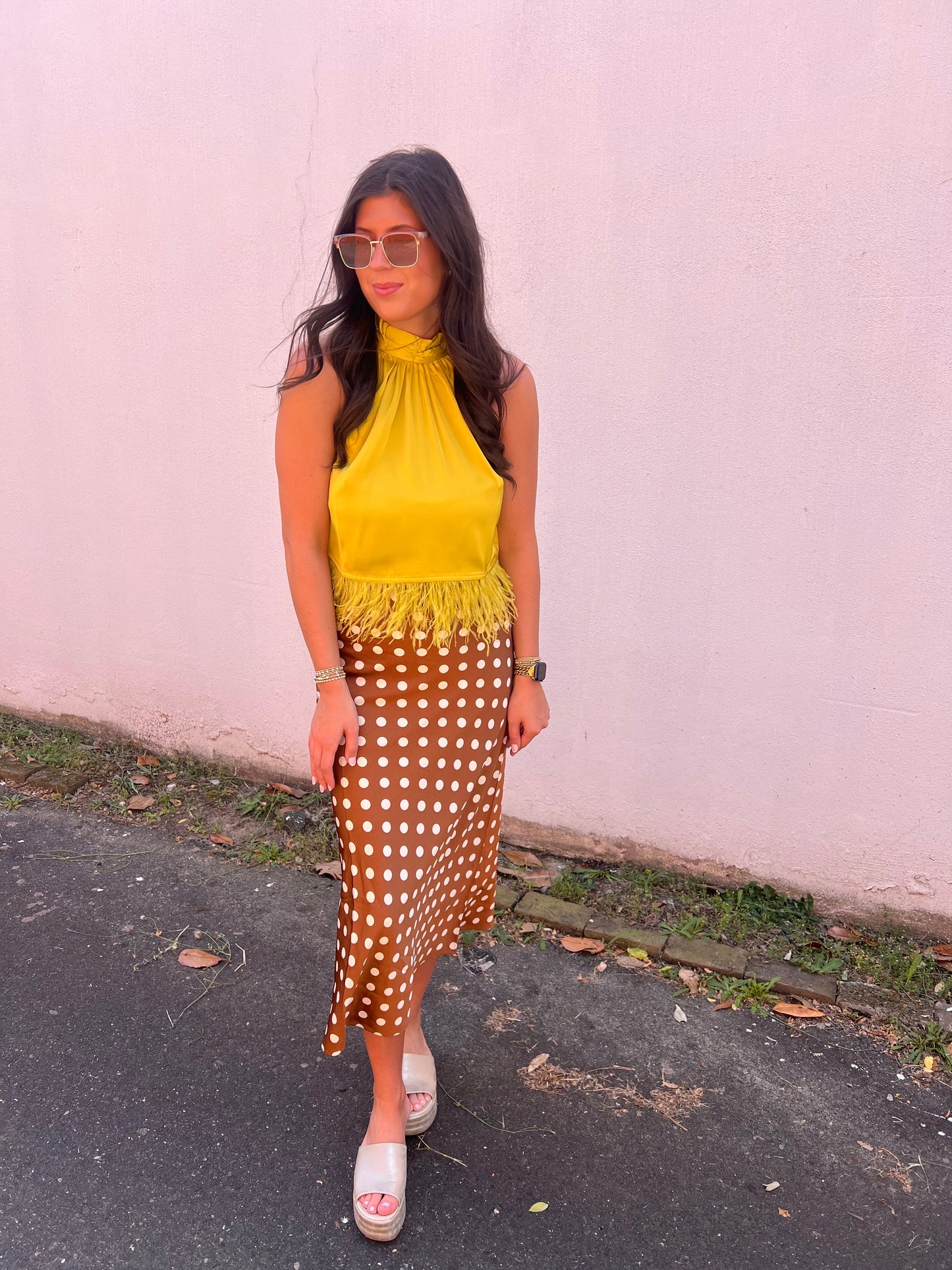 POLKADOT MIDI SKIRT
