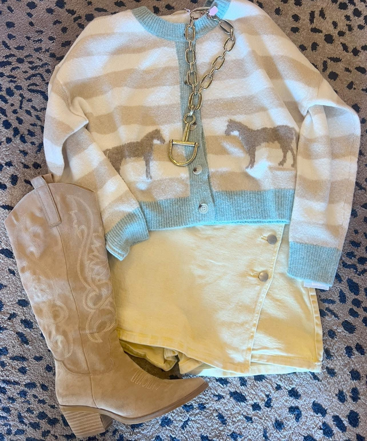 STRIPED HORSE CARDI