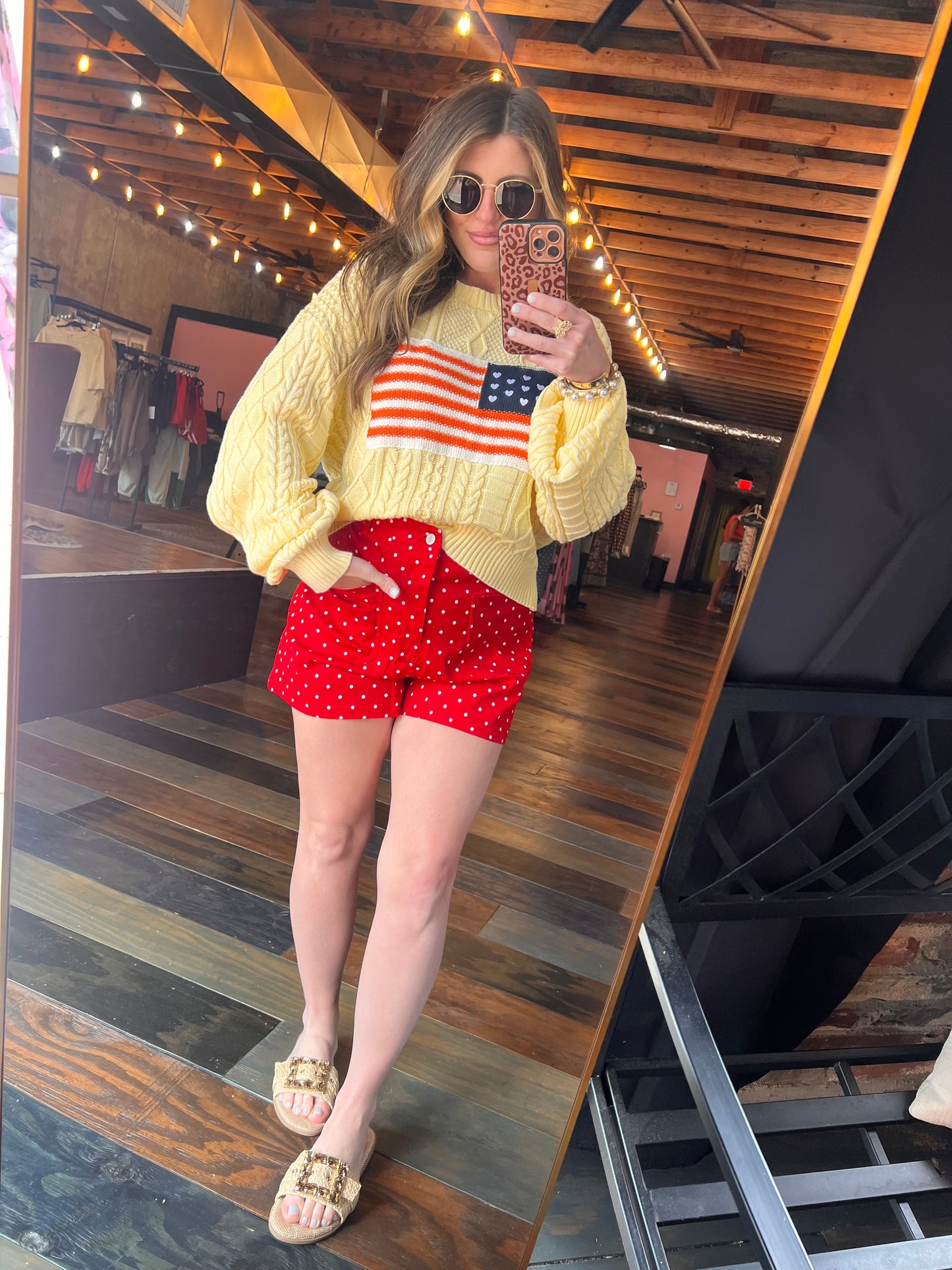 RED POLKA DOT SHORTS