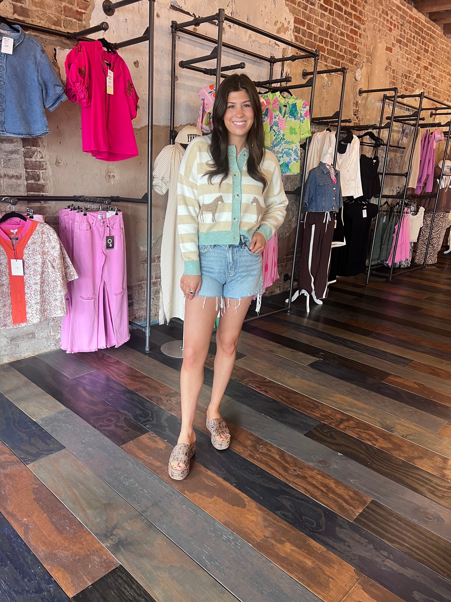 STRIPED HORSE CARDI
