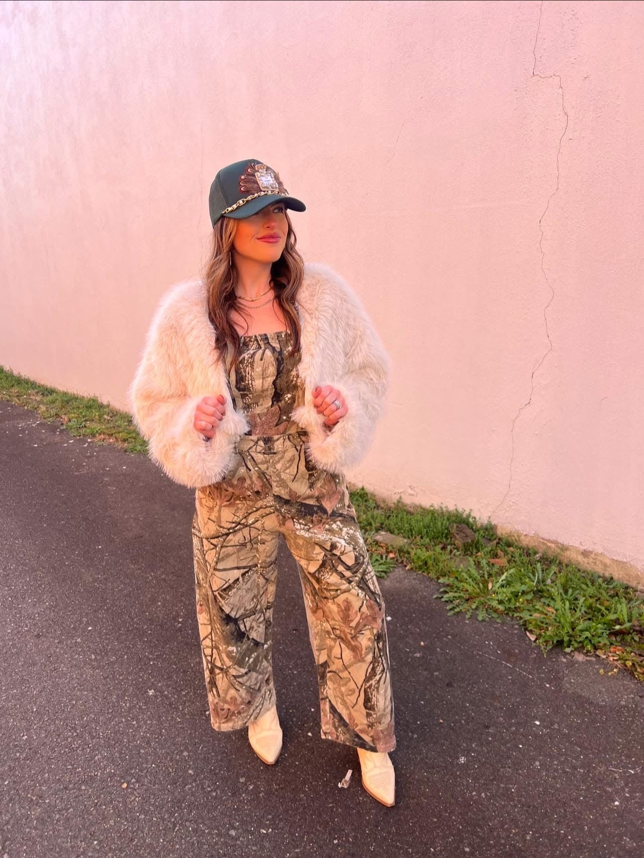 CAMO STRAPPY BARREL JUMPSUIT