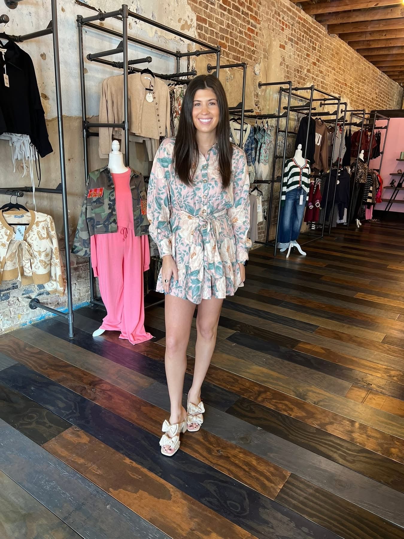 MAGNOLIA BELTED DRESS