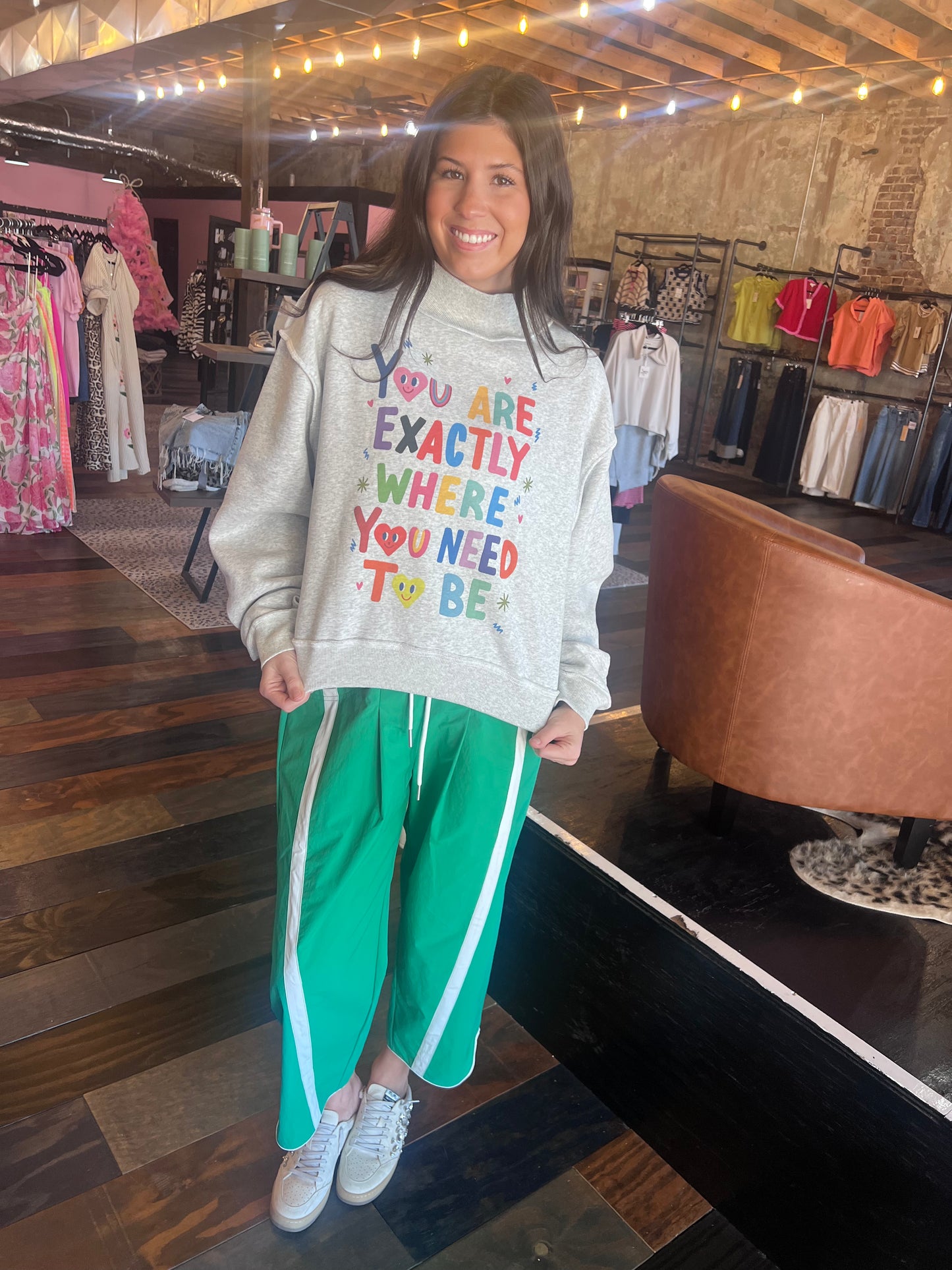 RIGHT WHERE YOU NEED TO BE REVERSIBLE MOCKNECK