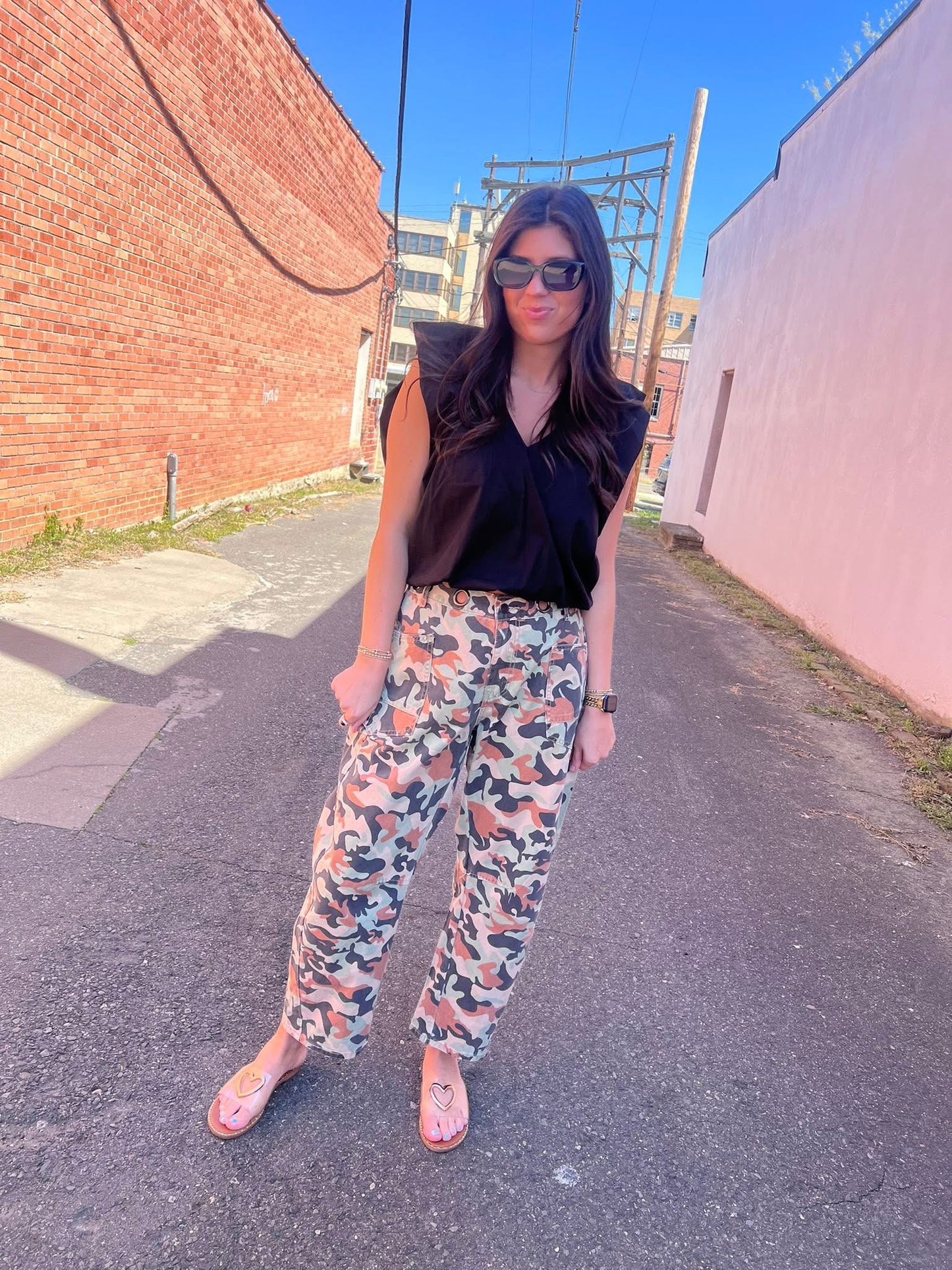 VNECK POPLIN BUBBLE TOP