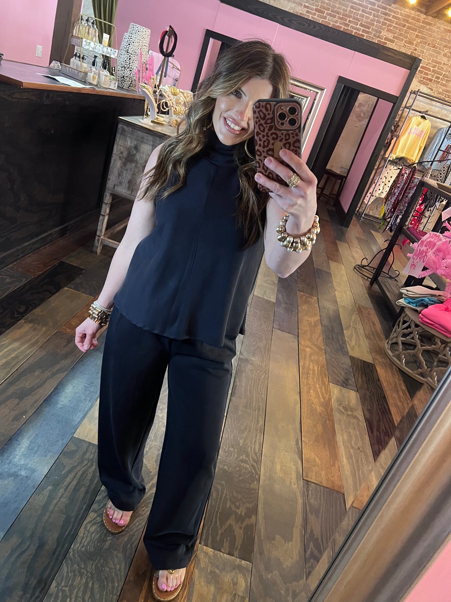 SCUBA SLEEVELESS MOCKNECK SET