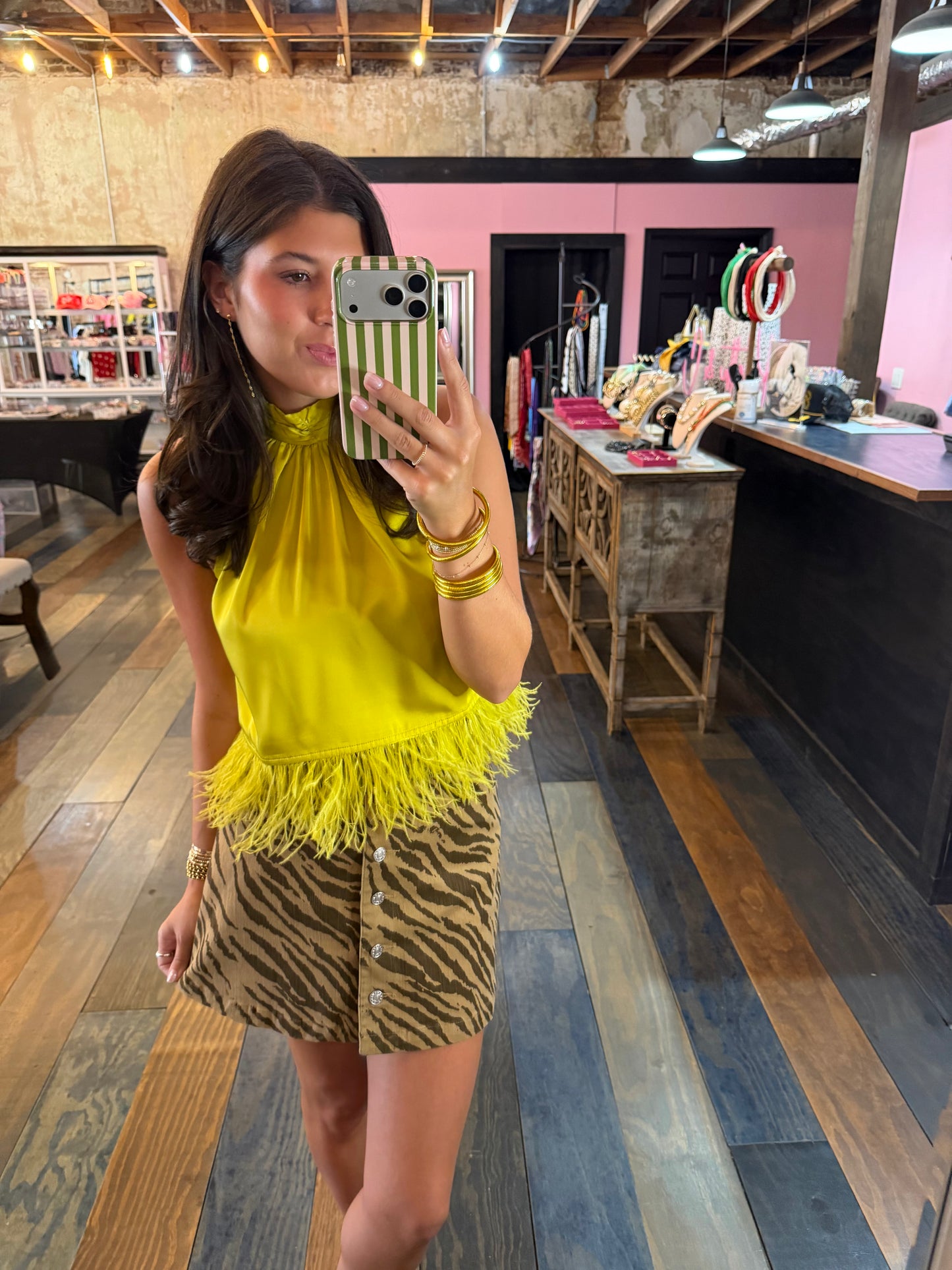 CAN’T BE TAMED BUTTON UP SKIRT