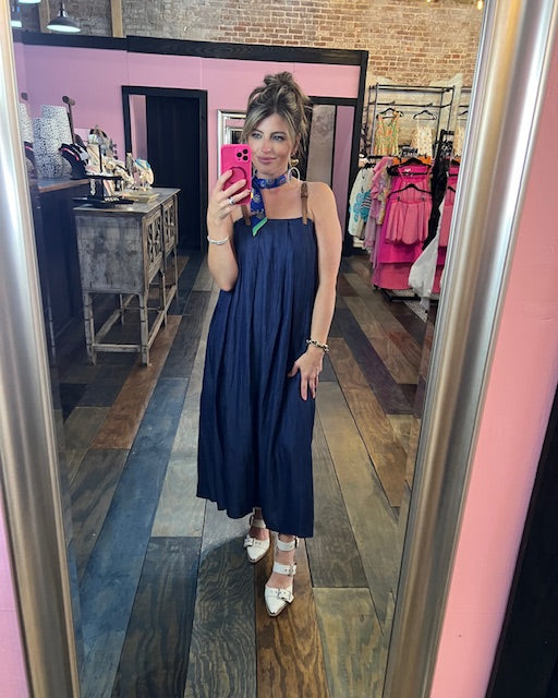 DENIM BUCKLE DRESS