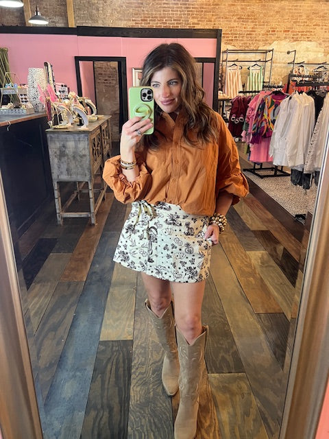 WESTERN DESERT PRINT SKORT