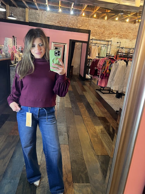 ELEVATED BASIC IN BURGUNDY