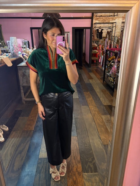 Black Faux Leather Pants