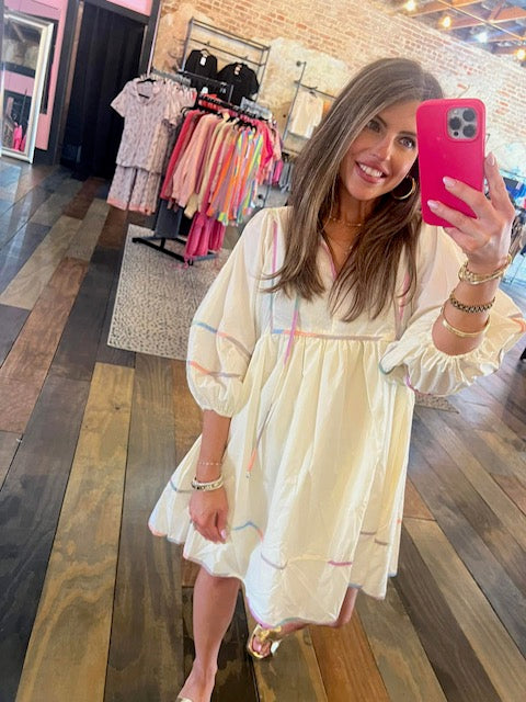 ENTRO COLOR LINED DRESS