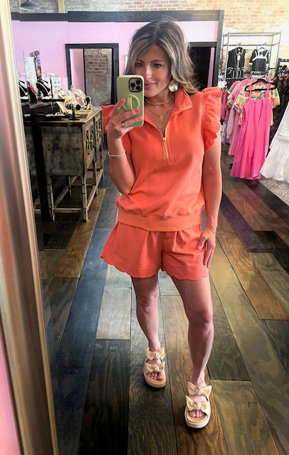 CORAL SCALLOP RUFFLE SET