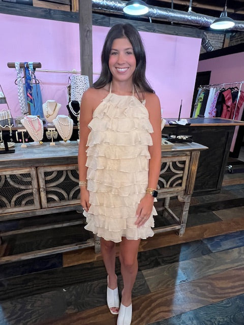 TIERED RUFFLE DRESS
