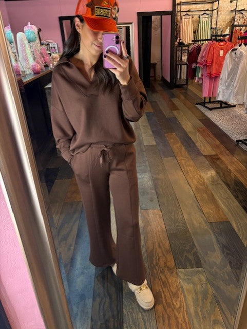 BROWN SCUBA PANTS SET