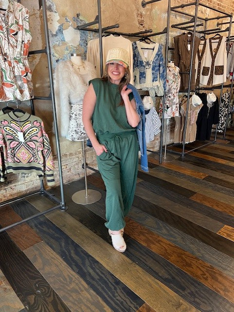 HUNTER GREEN JUMPSUIT